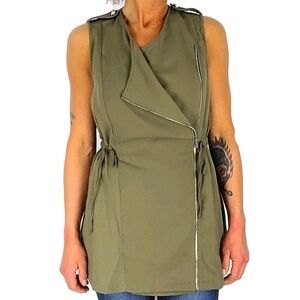 Shein Full Zip Utility Jacket Size Medium Green